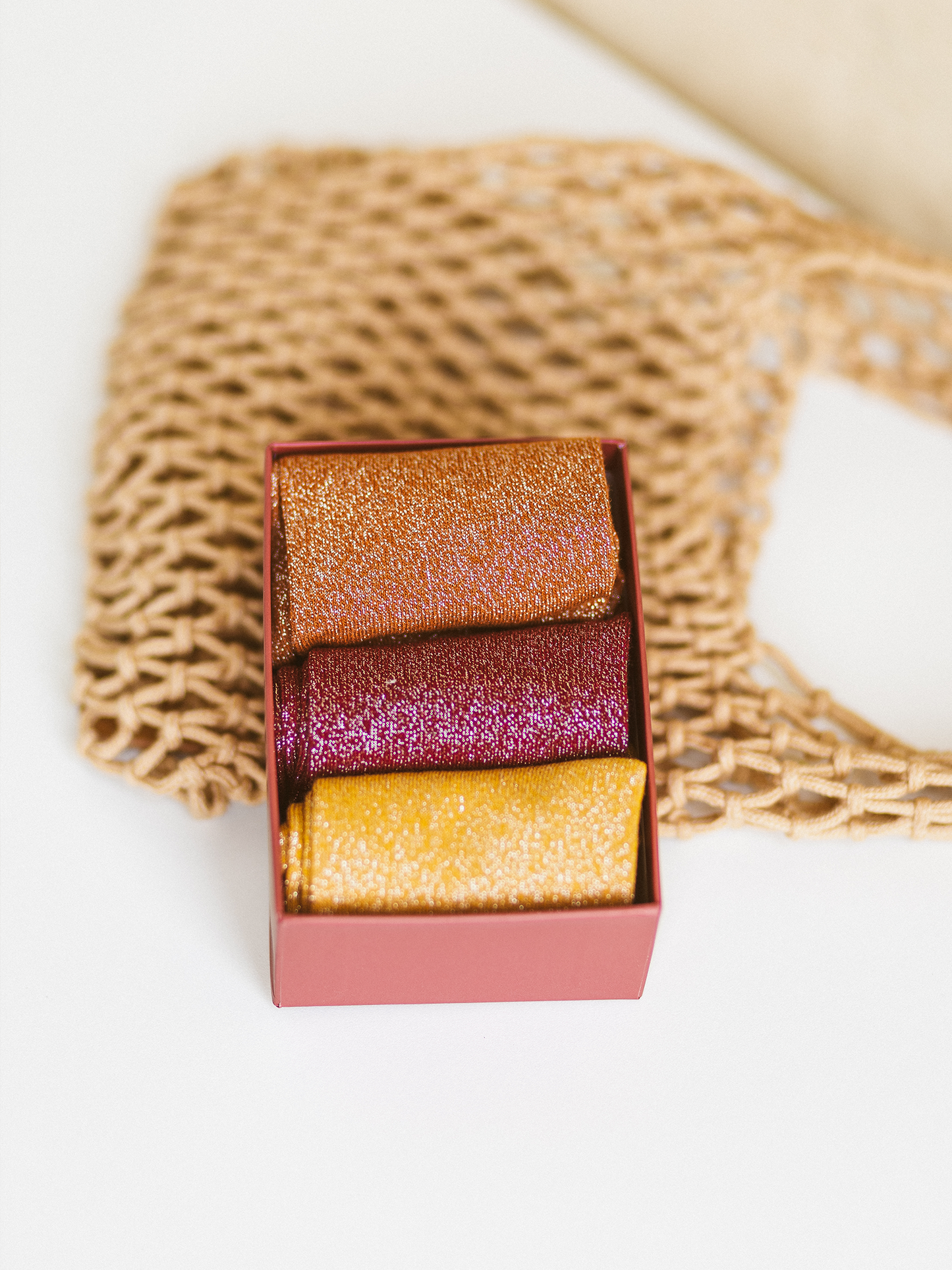 Glitter Sokken Set - Orange