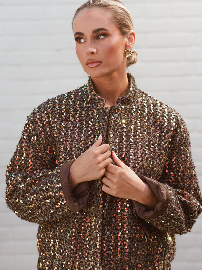 Jacket Glitter - Brown