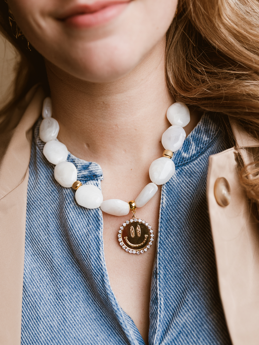 Ketting Dreamy Suus Smiley - White