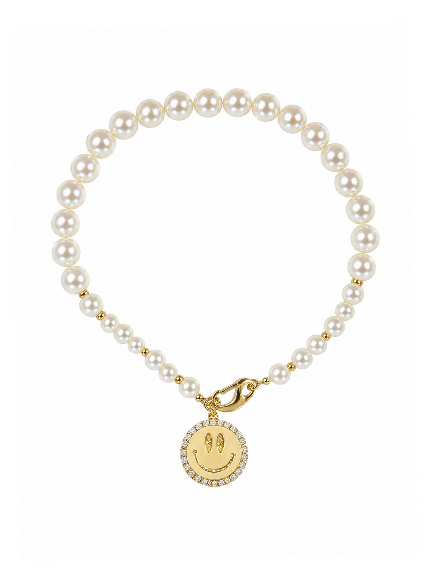 Ketting Fem Smiley - White
