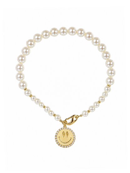 Ketting Fem Smiley - White
