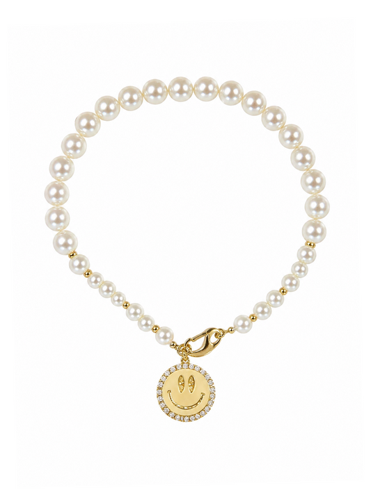 Ketting Fem Smiley - White