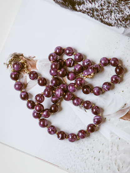 Ketting Kralen - Purple