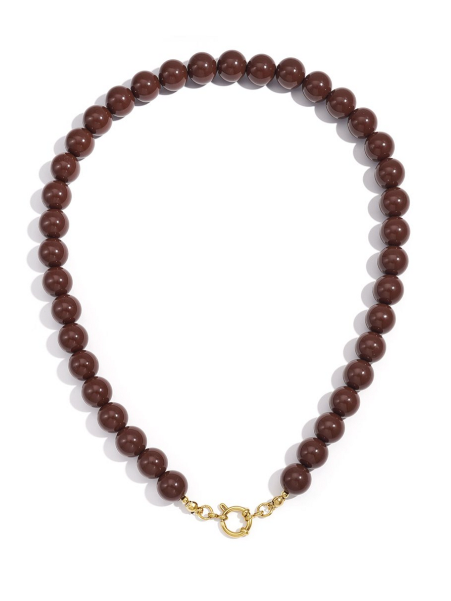 Ketting Kralen Soof - Brown