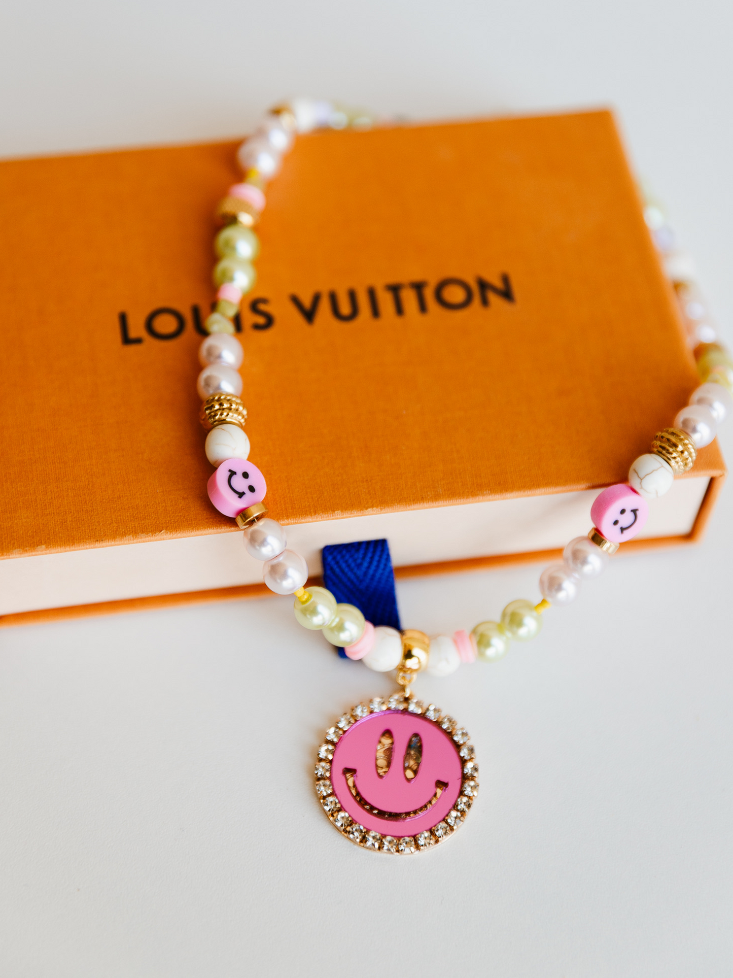 Ketting Lucky Kiki Smiley - Pink