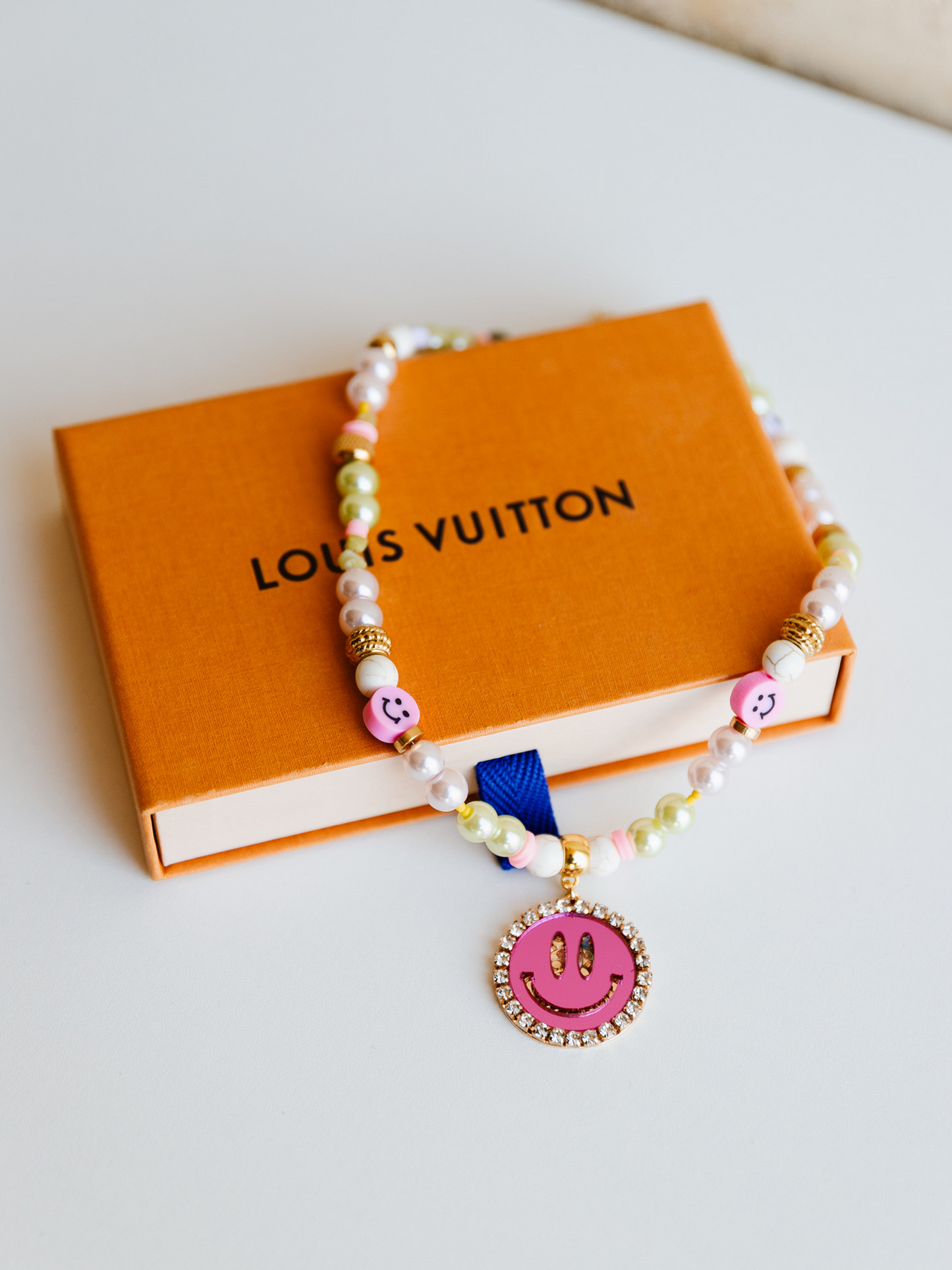 Ketting Lucky Kiki Smiley - Pink