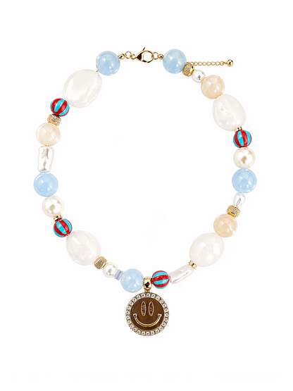 Ketting Olivia Smiley - Light Blue