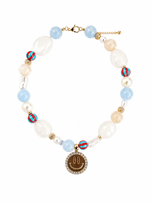 Ketting Olivia Smiley - Light Blue