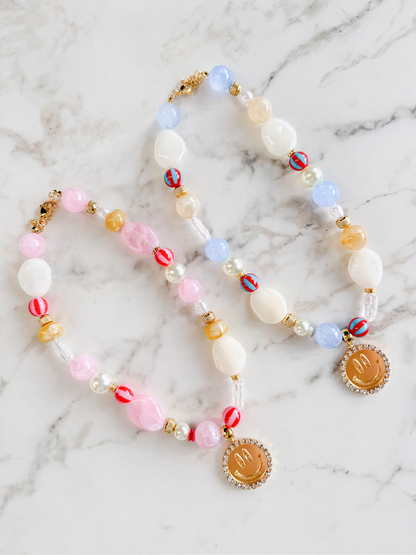 Ketting Noor Smiley - Pink