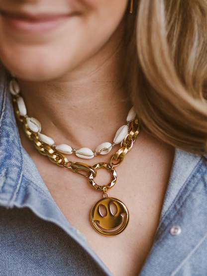 Ketting Fay Smiley - Goud