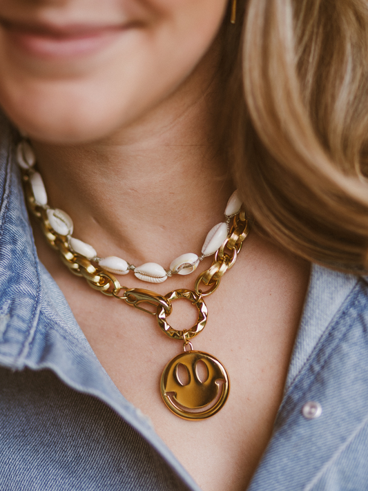 Ketting Fay Smiley - Goud