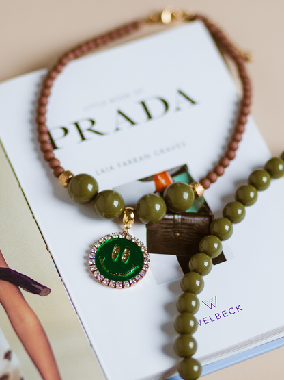 Limited Ketting Smiley Gold Bold - Brown