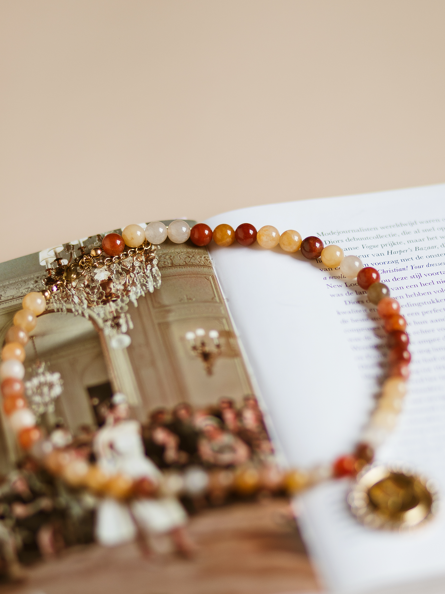 Ketting Smiley Gold Naturel - Multi Color