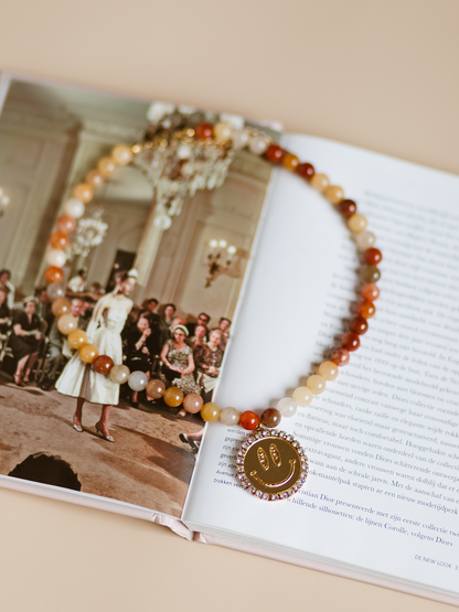 Ketting Smiley Gold Naturel - Multi Color