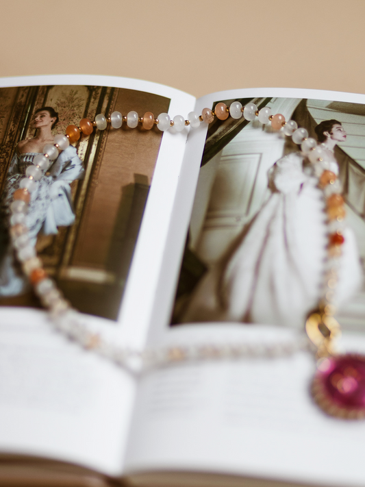 Ketting Smiley Pink Naturel Mini - Multi Color