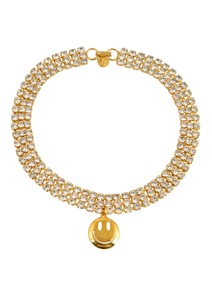 Ketting Tess Diamond Smiley - Goud