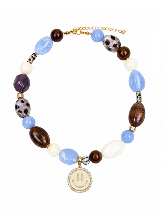 Ketting Vintage Smiley Noor - Goud