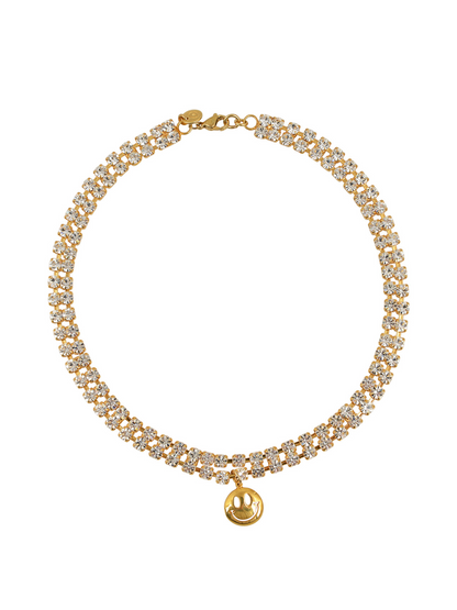 Ketting Maud Mini Diamond Smiley - Goud