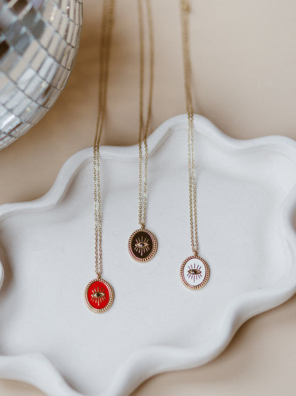 Ketting Zegel Rood - Goud