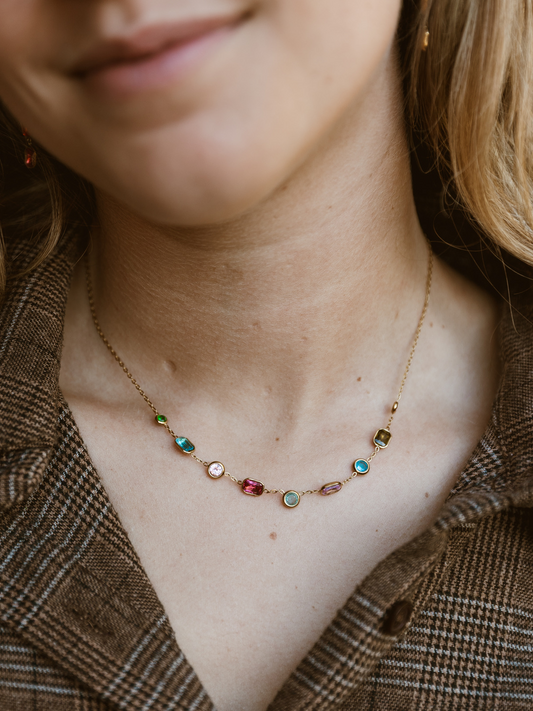 Ketting Aniek Diamant Color - Goud