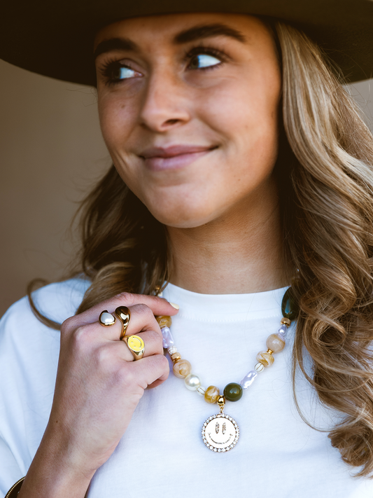 Ketting Dreamy Floor Smiley - Green
