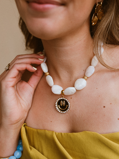 Ketting Dreamy Suus Smiley - White