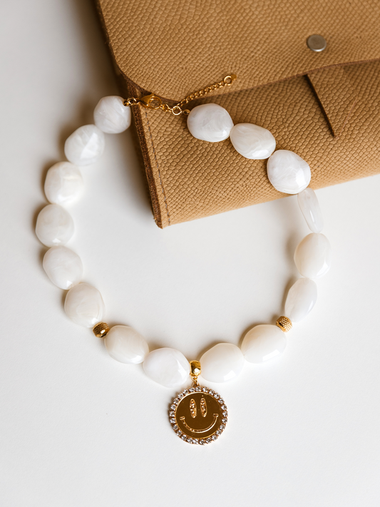 Ketting Dreamy Suus Smiley - White