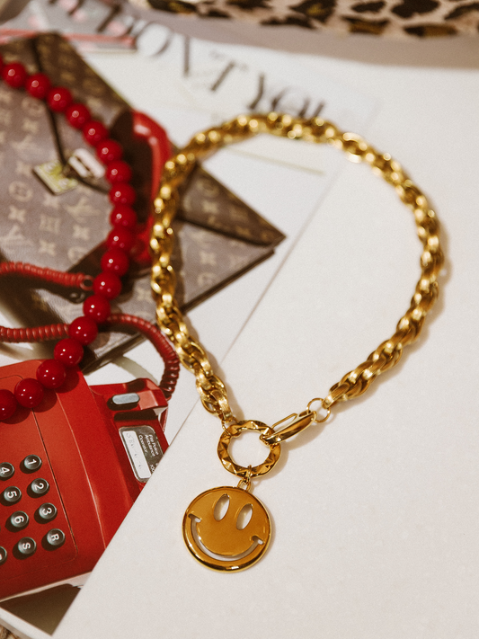 Ketting Fay Smiley - Goud