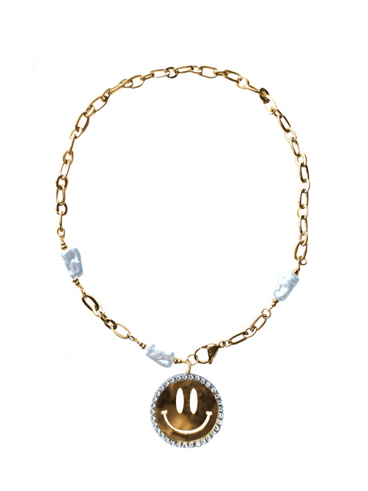 Ketting Smiley Fleur - Goud