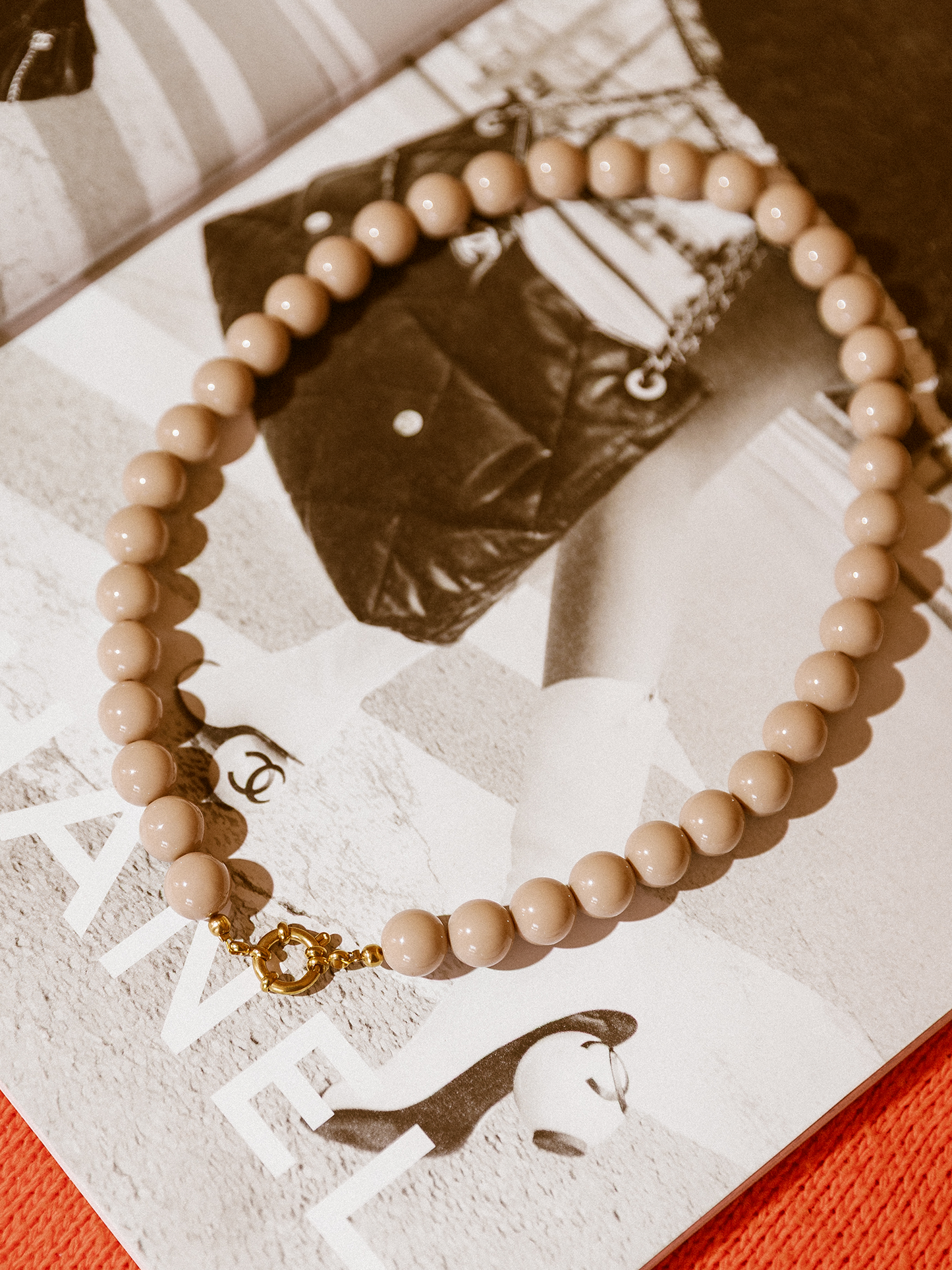 Ketting Kralen -  Beige