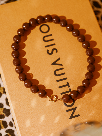 Ketting Kralen - Dark Brown