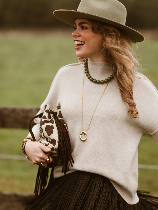 Ketting Kralen - Olive Green