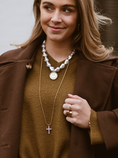 Ketting Lang Zara Kruis - Goud