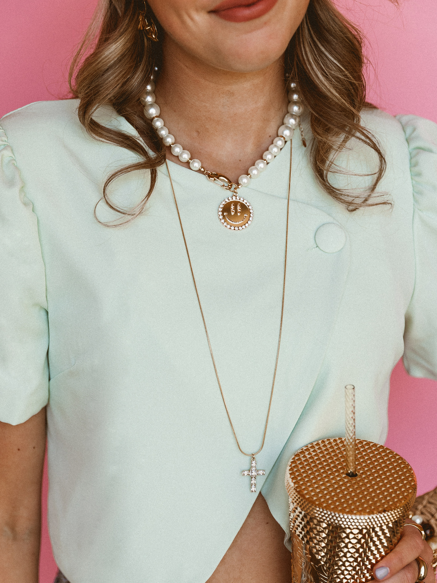 Ketting Lang Zara Kruis - Goud