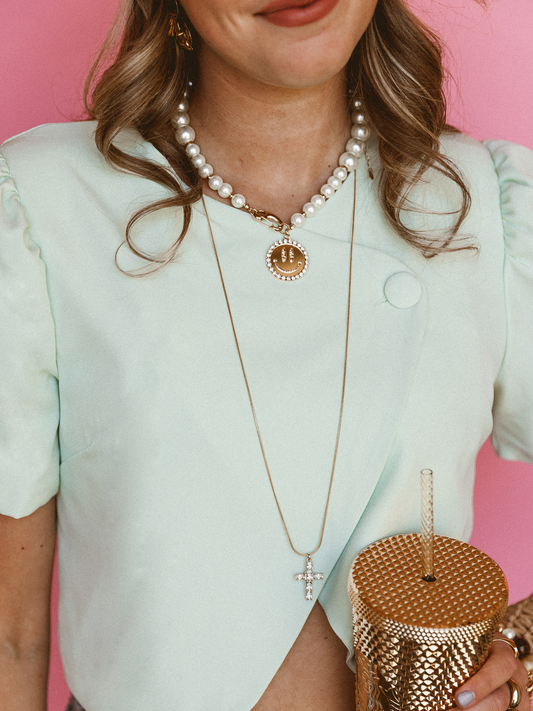 Ketting Lang Zara Kruis - Goud