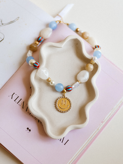 Ketting Olivia Smiley - Light Blue