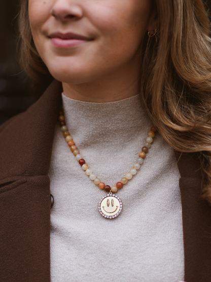 Ketting Smiley Gold Naturel - Multi Color