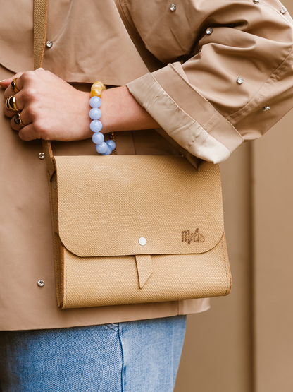 Limited Leren Tas Melis - Geel