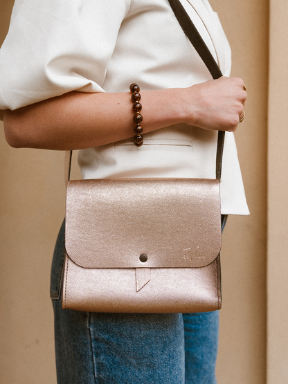 Limited Leren Tas Melis - Goud
