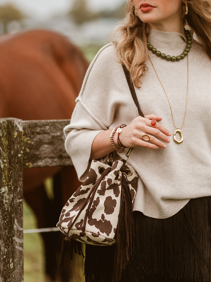 Crossbody Suede Cow - Brown