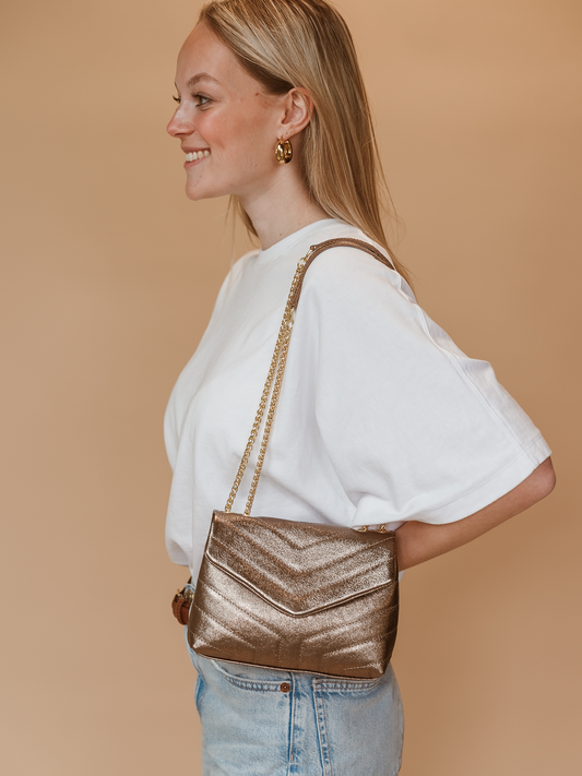 Leren Tas Rose - Goud