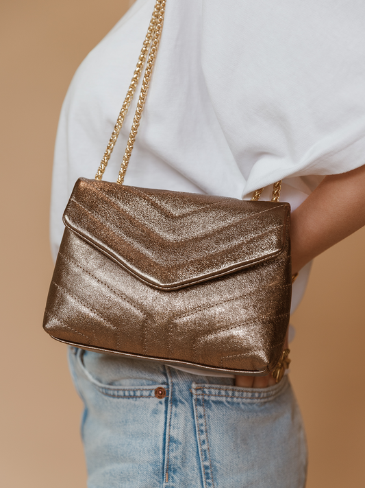 Leren Tas Rose - Goud