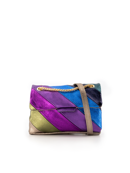 Limited Leren Tas Rainbow Metallic - Multi Color