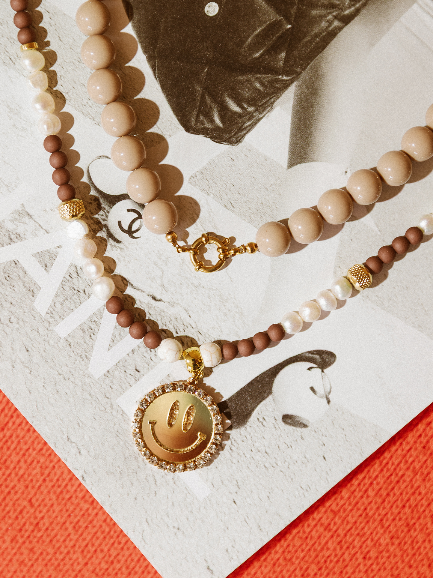 Ketting Kralen -  Beige
