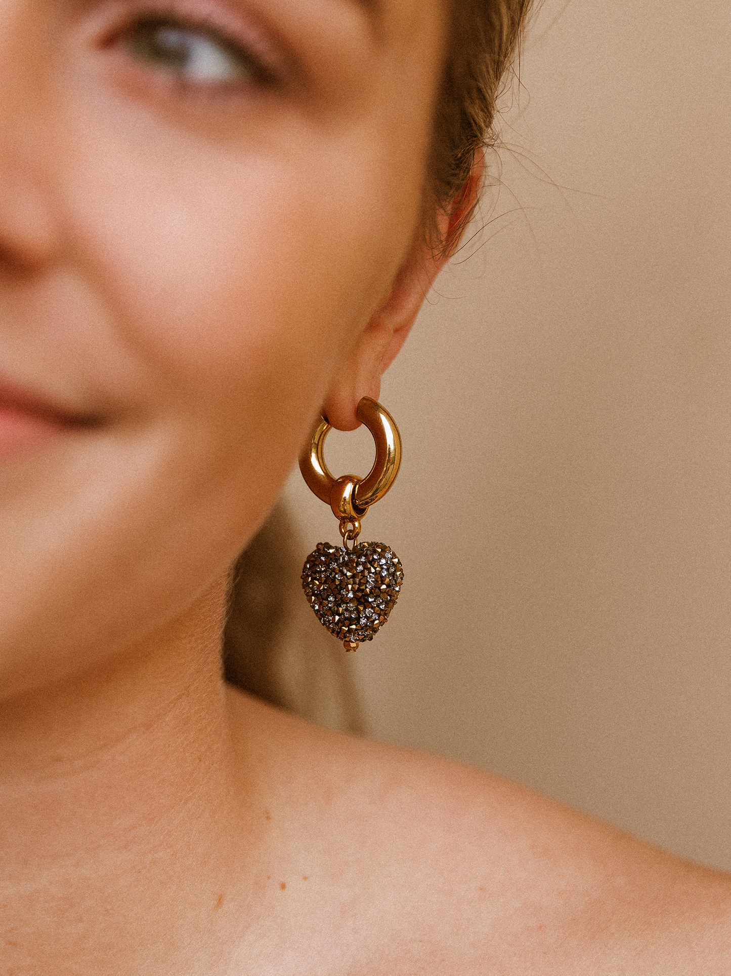 Oorbel Nora Heart Gold - Goud