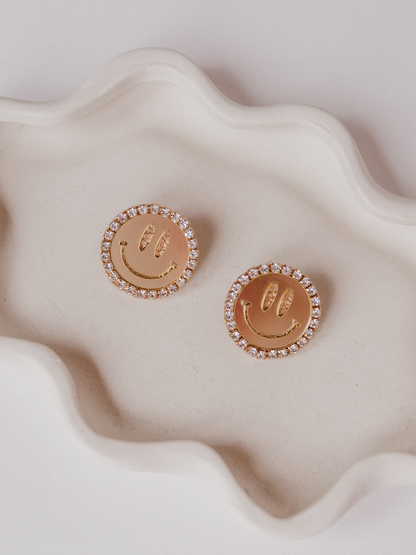 Oorbel Jip Smiley - Goud
