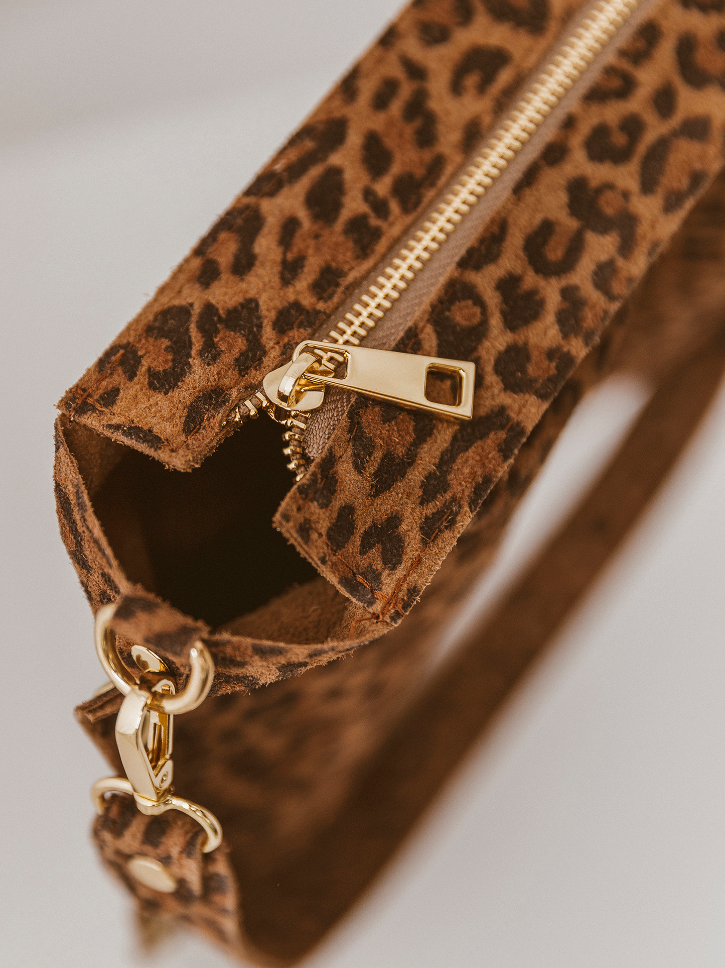 Leren Tas Leopard - Brown