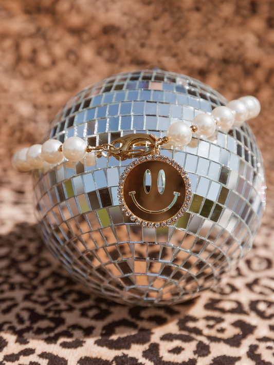 Parel Ketting Bo Smiley Goud - Goud