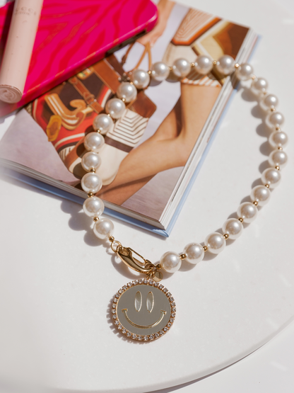 Parel Ketting Bo Smiley Goud - Goud