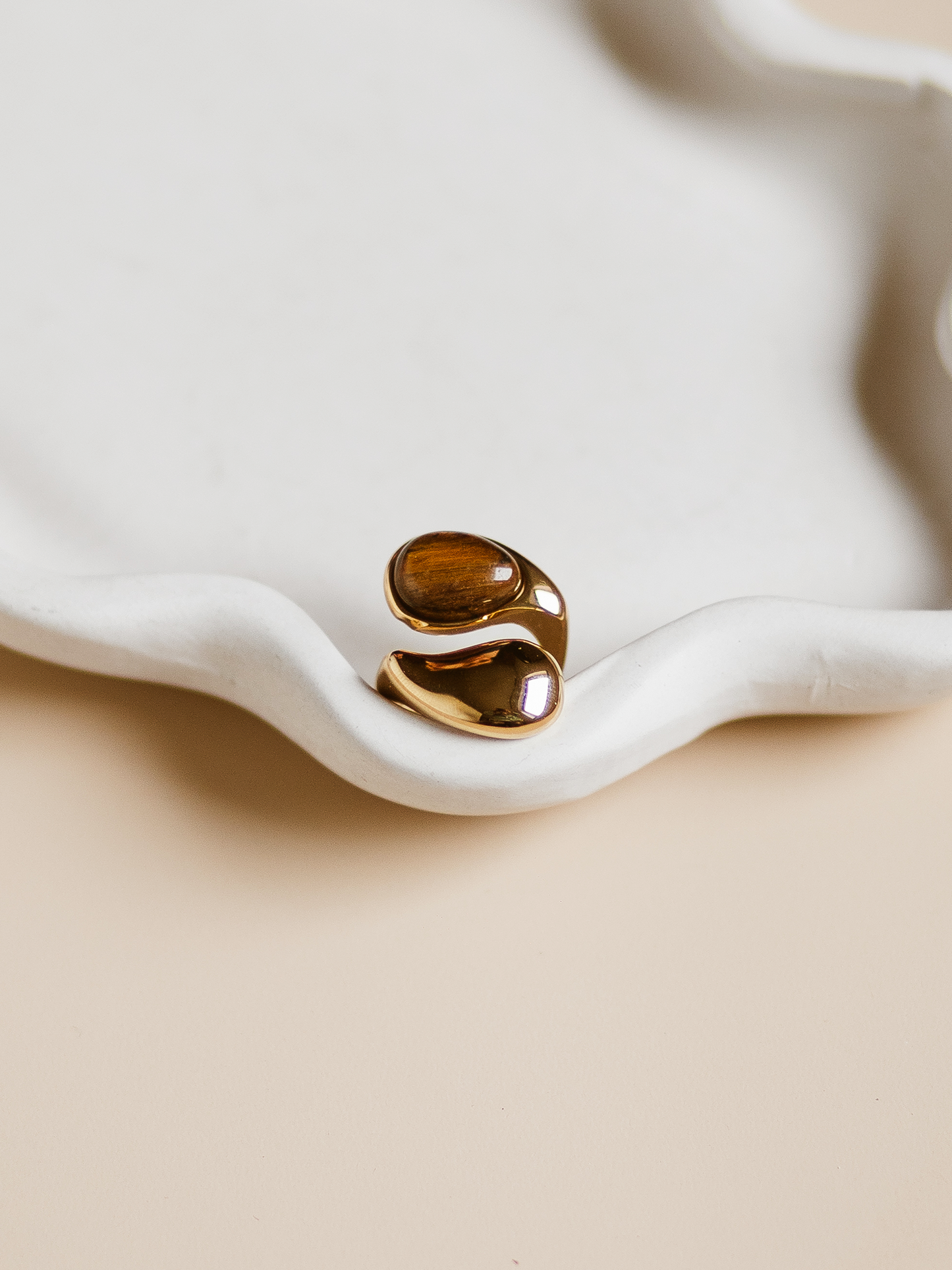 Ring Faye Bruin - Goud